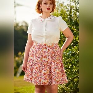 NWT Modcloth Dolls On Parade Tiered Skirt